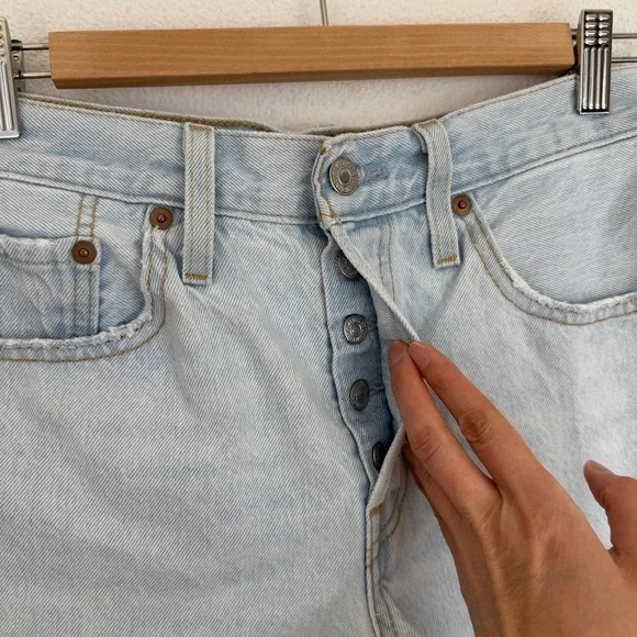 Levi’s 501 Origianl Denim Shorts Cutoffs Ojai Lake 27 - Picture 3 of 6